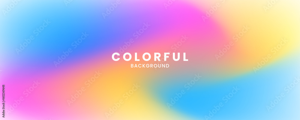 Poster colorful abstract background with vibrant gradient colors effect like fuzz or clouds decoration. mod