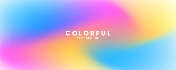 Colorful abstract background with vibrant gradient colors effect like fuzz or clouds decoration. Modern graphic design element blurred lights style concept for web, art, flyer, card, or brochure cover