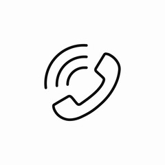 ringing phone signal icon sign vector