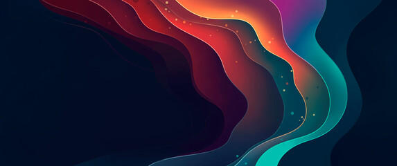 Abstraction image of background gradient waves with bright light lines
