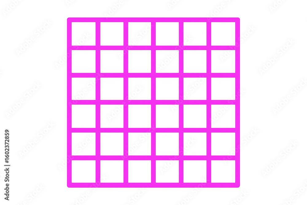 Aufkleber vibrant pink grid creating twenty-five squares on a transparent background, perfect for various desi