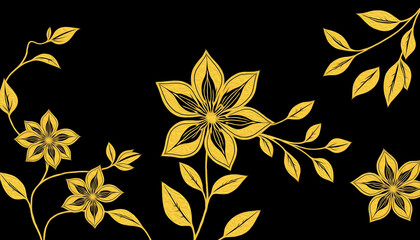 Oil painting .Luxurious golden botanical background. Printable wallpapers, covers, wall art, greeting card, wedding cards, invitations.