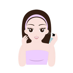 Woman Applying Hydrating Face Mist