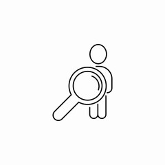 human search magnify icon sign vector