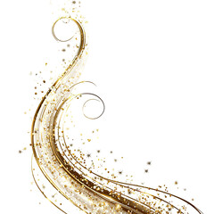 Gold swirling design with glittering details