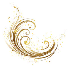 Ornate gold swirl design
