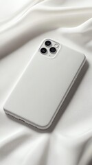 neutral tone phone case, neatly stacked layout, soft natural shadow, dimensional shadow on white, white background