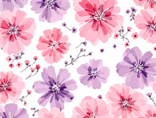 Fototapeta premium Flower colorful watercolour background