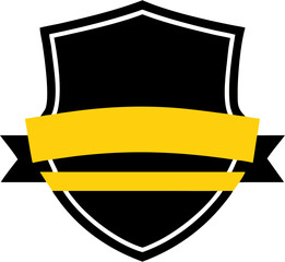 shield with ribbon