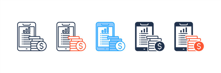 Market icon set multiple style collection