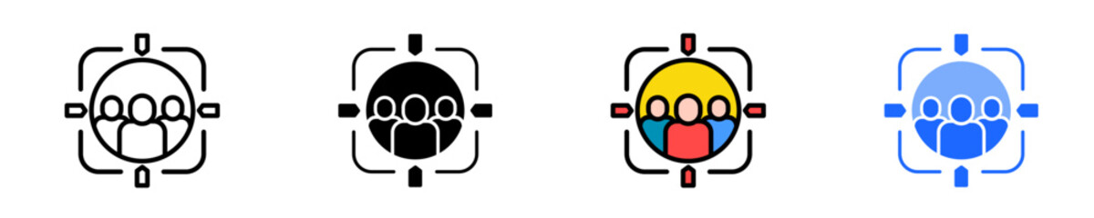 Customer Centric  Icon Set Multiple Style Collection