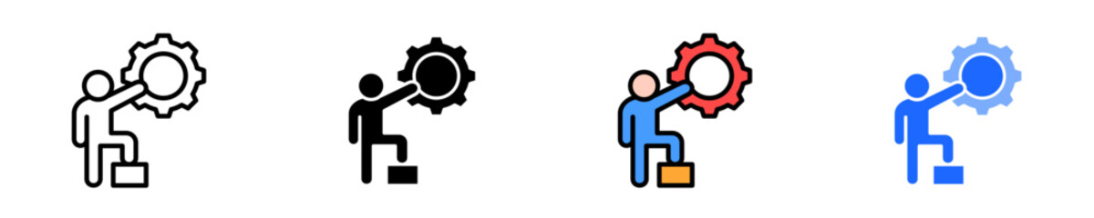 Leadership  Icon Set Multiple Style Collection