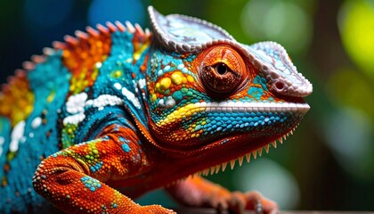 Colorful Chameleon Master of Disguise A striking image of a chameleon