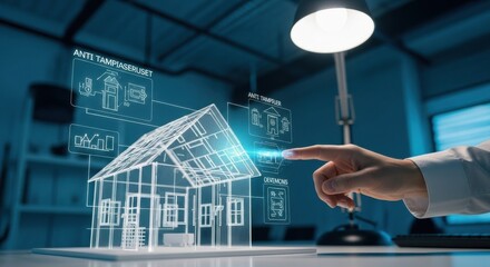 Futuristic Home Design Interface: Interactive Blueprint