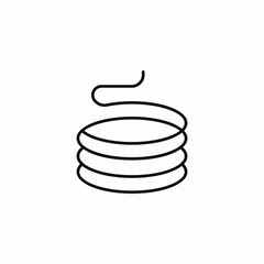 coiled wire spring icon sign vector
