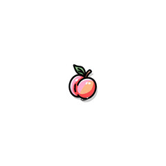 Peach-like fruit, stylized