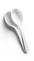 plastic measuring scoop, neatly stacked layout, soft natural shadow, realistic texture, white background