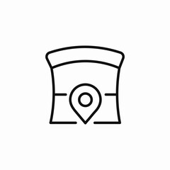 location pin map icon sign vector