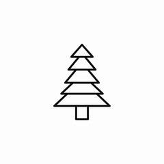 simple pine tree icon sign vector