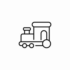 toy train engine icon sign vector