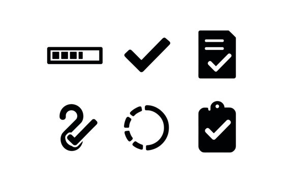 solid icon isolated completion status bar completion tick mark completion checksum validator completion event hook completion progress spinner completion finalizer routine