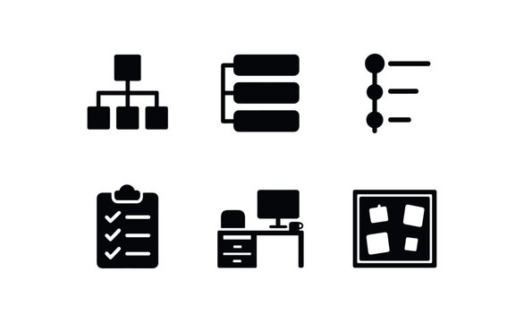 solid icon isolated organization org chart tree organization color coded labels organization time chart organization checklist template organization workspace layout organization office