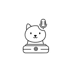  Pet voice control icon for smart devices, animal commands and apps