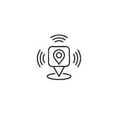 Pet GPS tracker icon for animal tracking, smart collars and pet apps