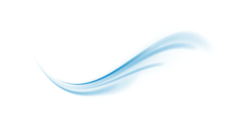 Blue stripes in the form of drill, turns and swirl. Undulate wave swirl swoosh, dynamic twisted lines. Transparent blue sparkling light line element.