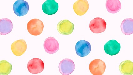 Watercolor HD wallpaper, polka dots bright colorful design