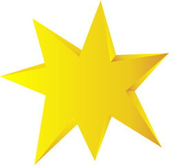 Complex star gold color icon