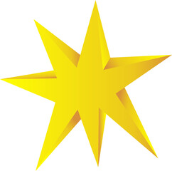 Complex star gold color icon