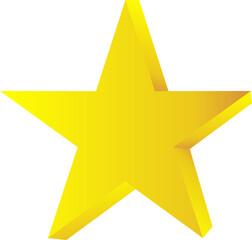 Star shape gold color icon