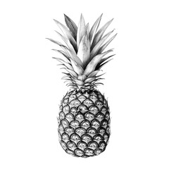 Obraz premium 32-bit of Pineapple, in a vector style, isolated white background