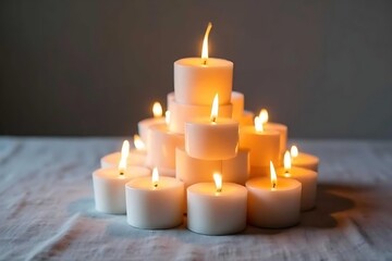 burning candle on a dark background