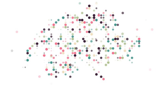 Modern Swiss Country Outline in Dot Motion