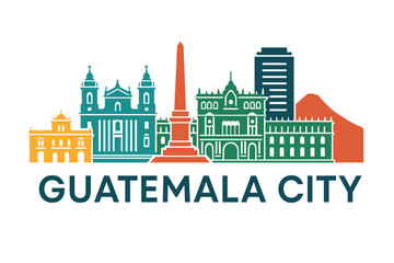 Guatemala City skyline with iconic buildings and landmarks