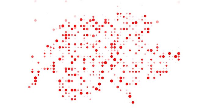 Falling Grid Shapes Swiss Territory Outline