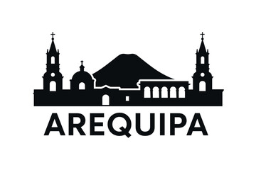 Obraz premium Arequipa city skyline with iconic buildings and landmarks