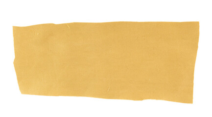 Rectangular light brown fabric with ripped edges, isolated banner