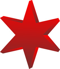 Complex star  red color icon