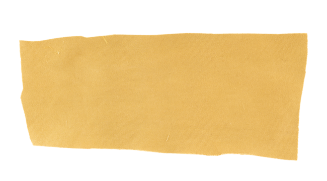 Rectangular light brown fabric with ripped edges, isolated banner