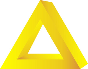 Triangle gold color icon