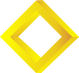 Square gold color icon 