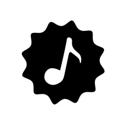 music icon.official music logo icon. music channel icon. music label illustration.