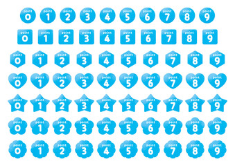 Number icon set_point_light blue