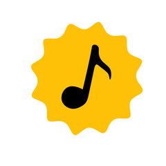 music icon.official music logo icon. music channel icon. music label illustration.