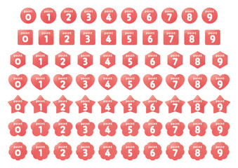 Number icon set_point_red