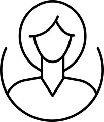 Obraz premium User Avatar Outline Picture for Graphic and Web Design, Apps, Adverts, Various Cards