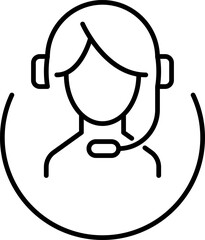 User Avatar Minimalistic Thin Line Icon for Web and Graphic Design, Apps, Banners, Social Network and Cards